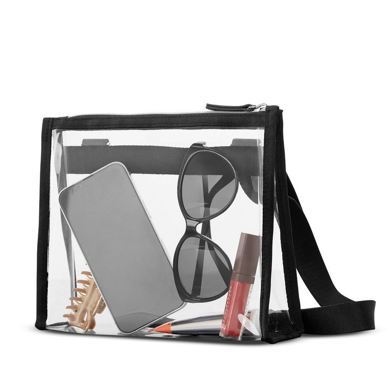 Sarah Jessica Parker Clear Crossbody Bag with Luggage Tag Set