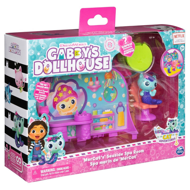 Gabby's Dollhouse MerCat's Seaside Spa Room Playset