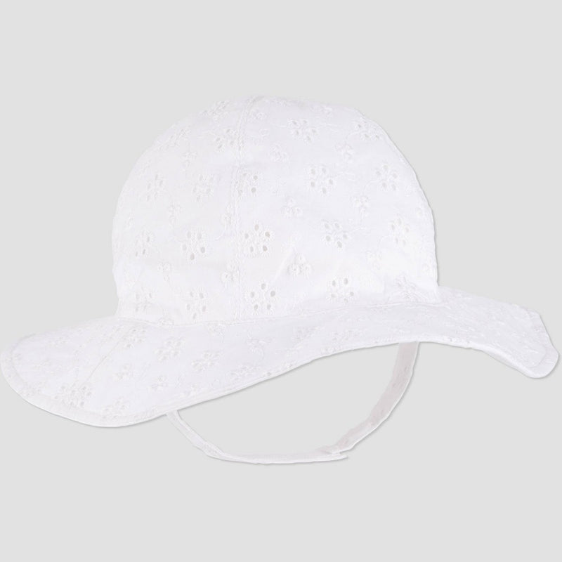 Carter's Just One You? Baby Girls' Solid Sun Hat - White 12-18M