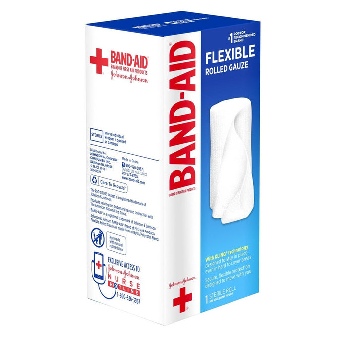 Band-Aid Rolled Gauze - 4 x 2.5 yds