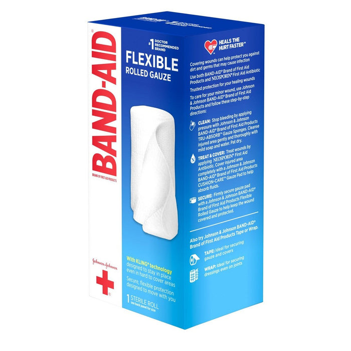 Band-Aid Rolled Gauze - 4 x 2.5 yds