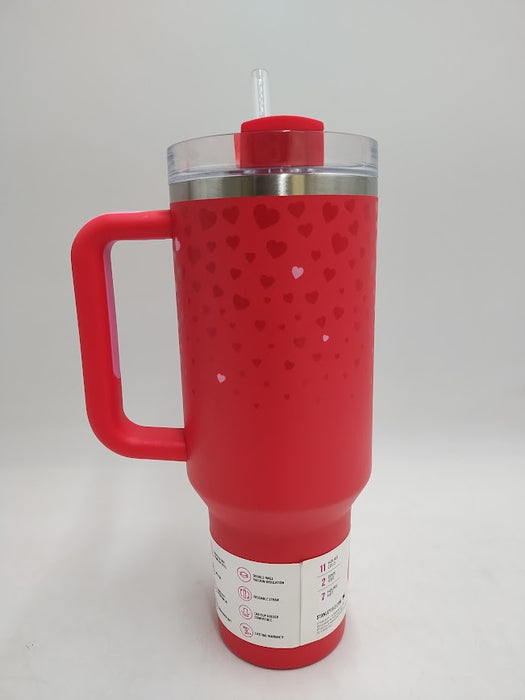 Stanley 40 oz Stainless Steel H2.0Tumbler Ruby Hearts SEE DETAILS