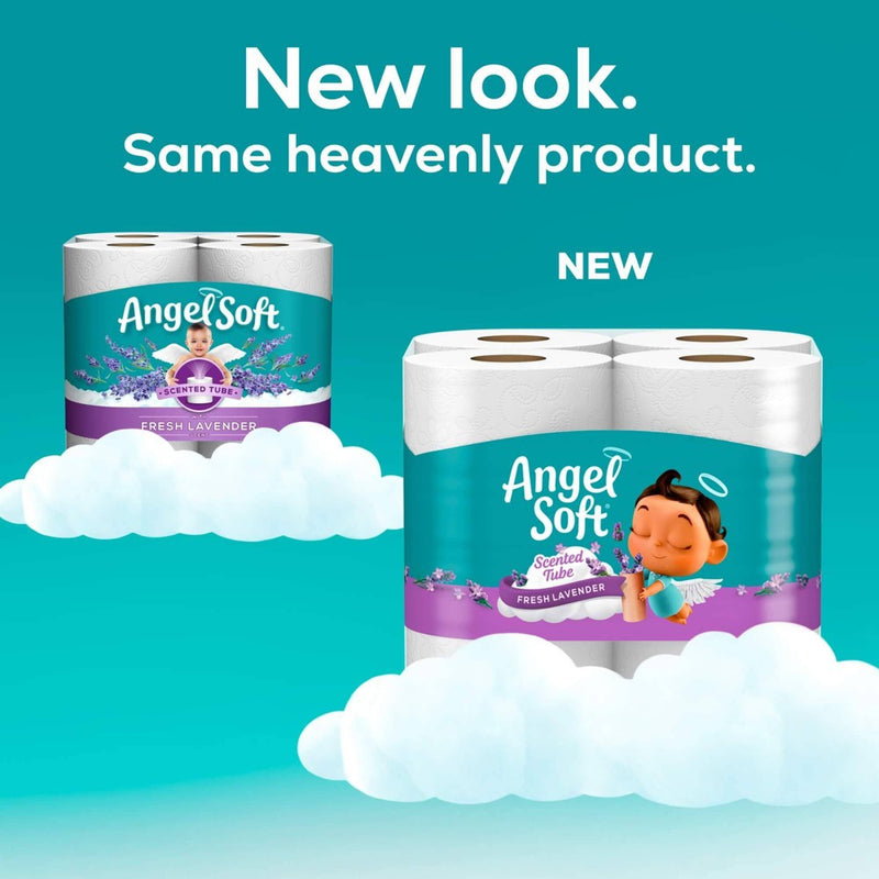 Angel Soft Toilet Paper - 16 Lavender Mega Rolls