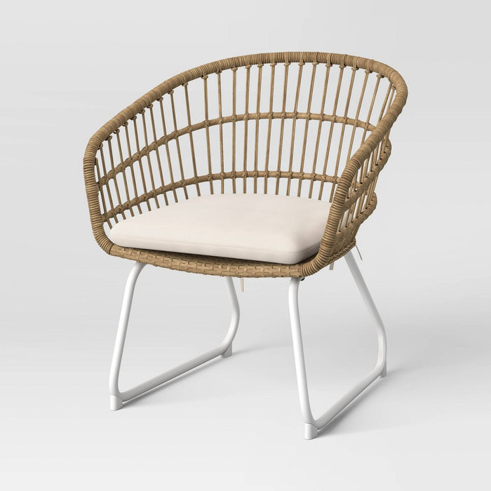 2pc Southport Patio Dining Chairs with Cushions, Wicker/Steel Frame - Threshold (LOCAL PICKUP ONLY)