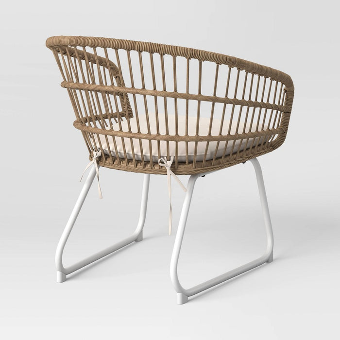 2pc Southport Patio Dining Chairs with Cushions, Wicker/Steel Frame - Threshold (LOCAL PICKUP ONLY)