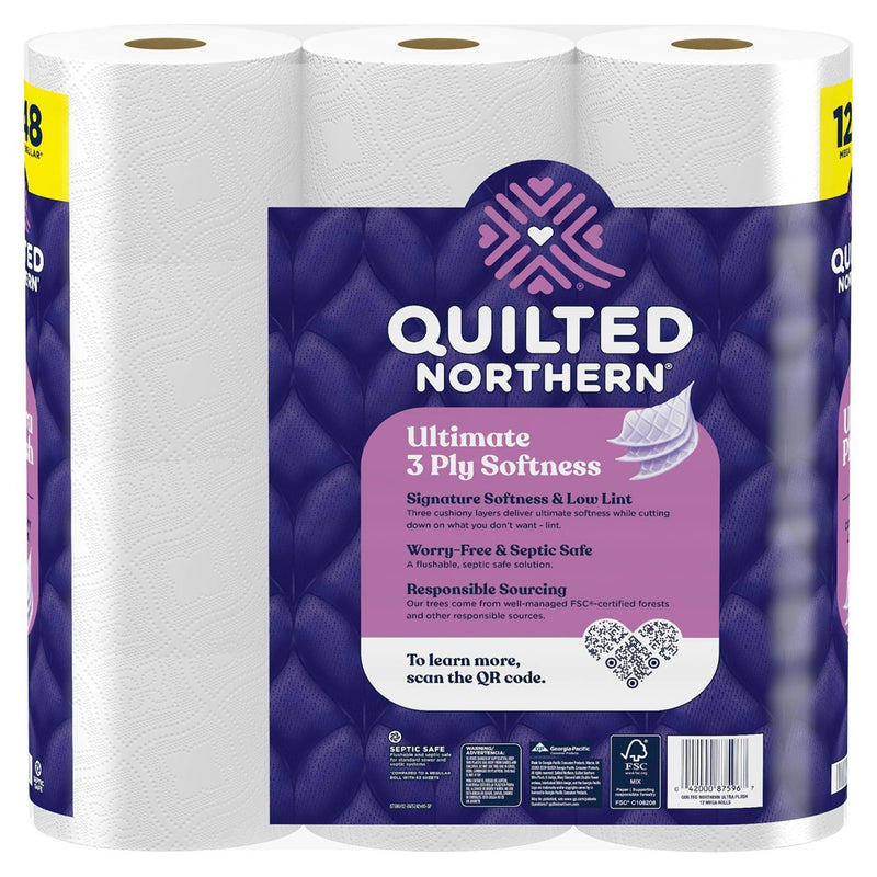 Quilted Northern Ultra Plush Toilet Paper - 12 Mega Rolls