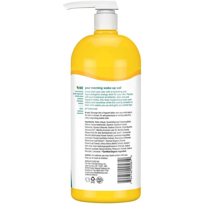 Alba Botanica Very Emollient Sparkling Mint Bath & Shower Gel - 32 fl oz (1qt) Bottle