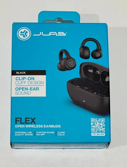 JLab Flex True Wireless Bluetooth Open-Ear Earbuds - Black