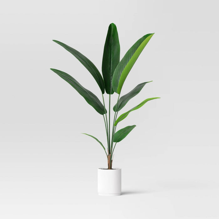 Artificial Banana Leaf Tree - Threshold: Indoor Faux Tree with Pot, No Assembly Required (LOCAL PICKUP ONLY)