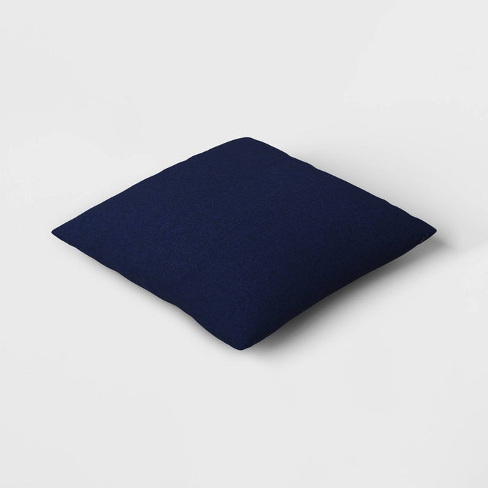 18"x18" Outdoor Square Decorative Pillow Cover Navy Blue - Threshold