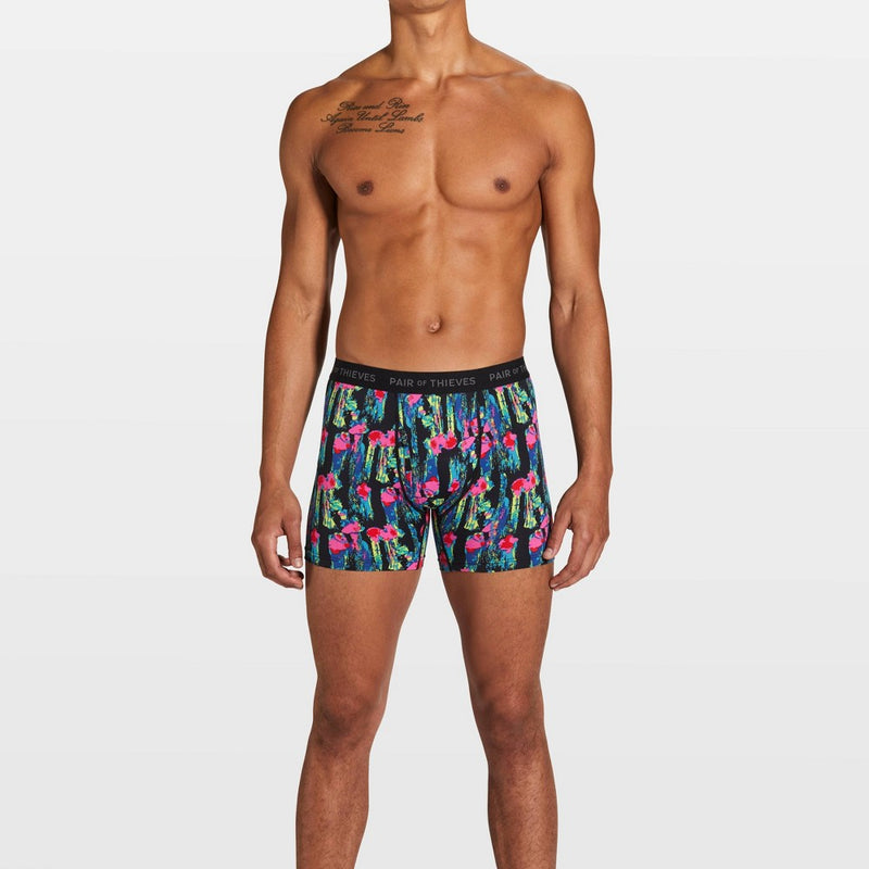 Pair of Thieves Men's Super Fit Flamingo Boxer Briefs - Pink L