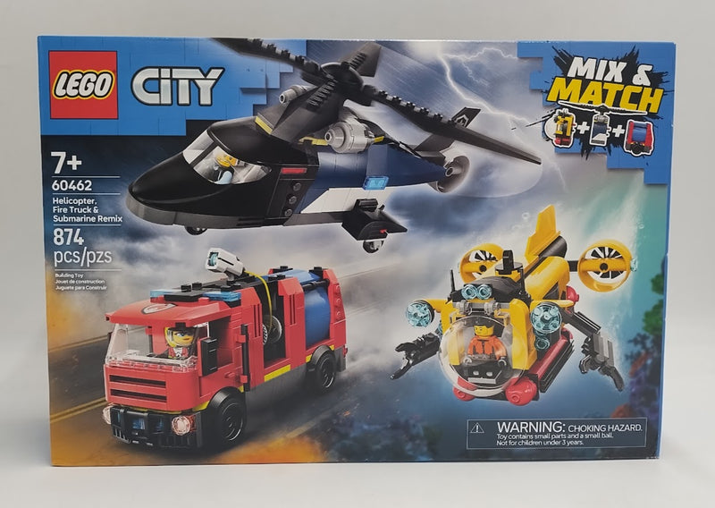 LEGO City Helicopter, Fire Truck & Submarine Remix 3 in 1 60462 SEE DETAILS