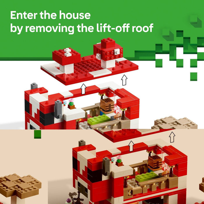 LEGO Minecraft The Mooshroom House Toy Figures and Building Playset 21270