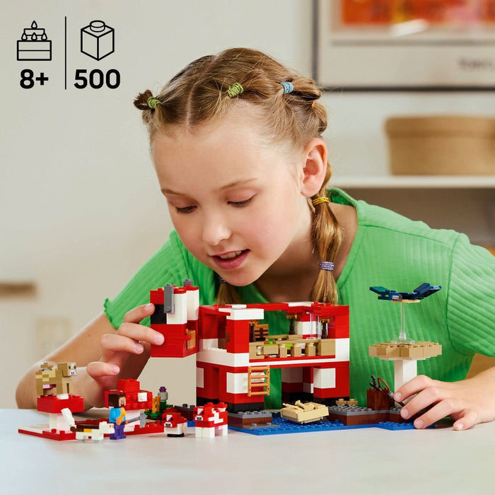 LEGO Minecraft The Mooshroom House Toy Figures and Building Playset 21270