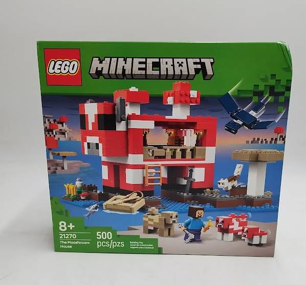 LEGO Minecraft The Mooshroom House Toy Figures and Building Playset 21270.SEE DETAILS.