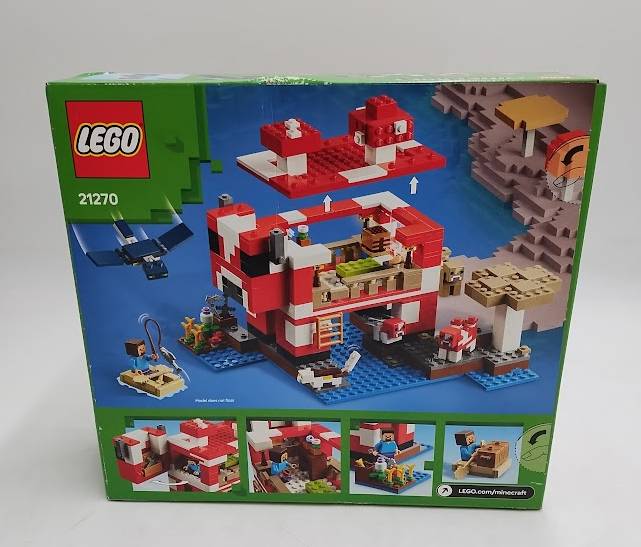 LEGO Minecraft The Mooshroom House Toy Figures and Building Playset 21270.SEE DETAILS.