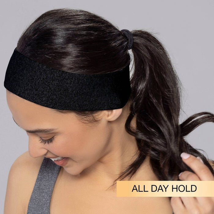 scunci No Damage Stretch Fabric Headbands - Black - All Hair - 5pk