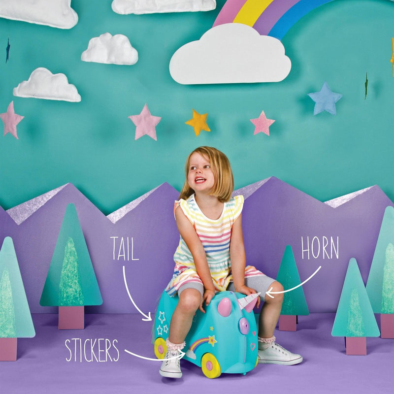 Trunki Kids' Ride-On Hardside Carry On Suitcase - Una Unicorn