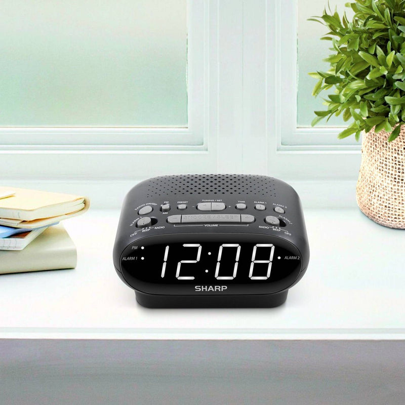 Sharp Digital Dual Alarm Clock with AM/FM Radio