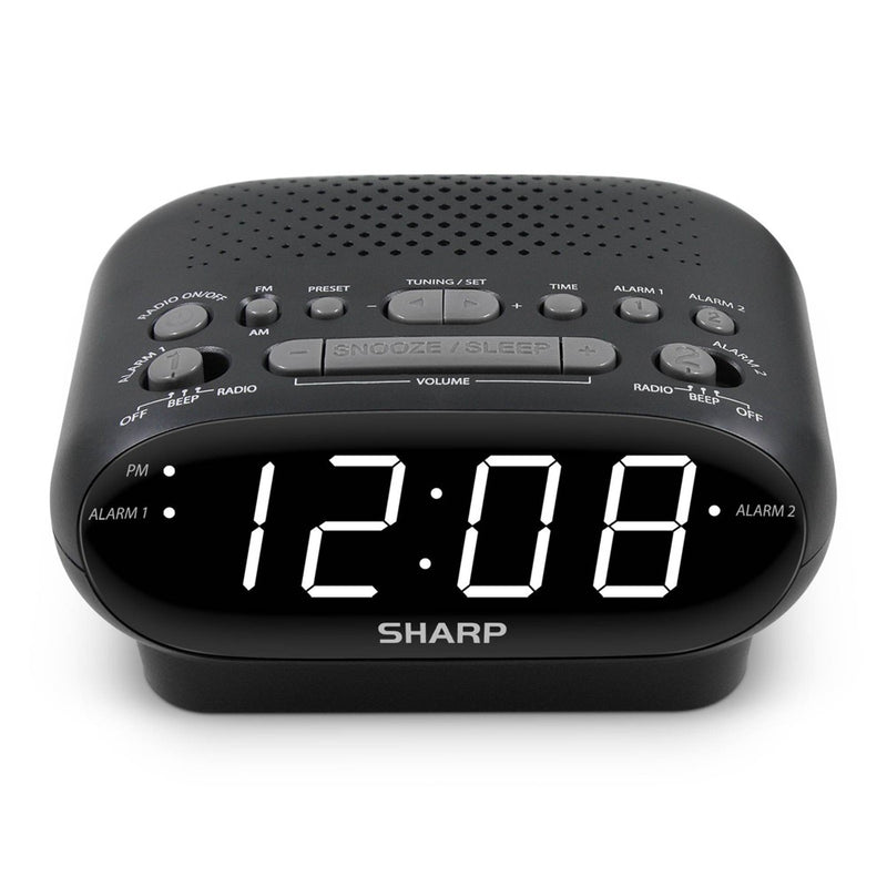 Sharp Digital Dual Alarm Clock with AM/FM Radio