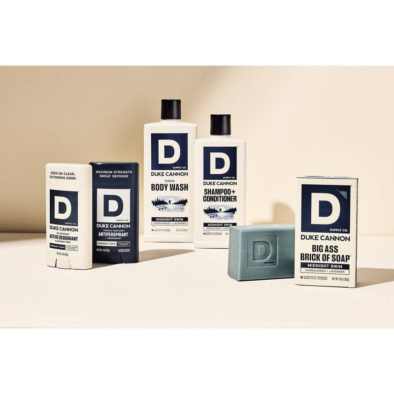 Duke Cannon Supply Co. Air Defense Active Aluminum-Free Deodorant Stick for Men - Midnight Swim - 3oz