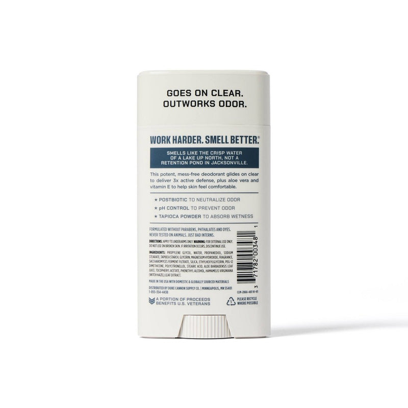 Duke Cannon Supply Co. Air Defense Active Aluminum-Free Deodorant Stick for Men - Midnight Swim - 3oz