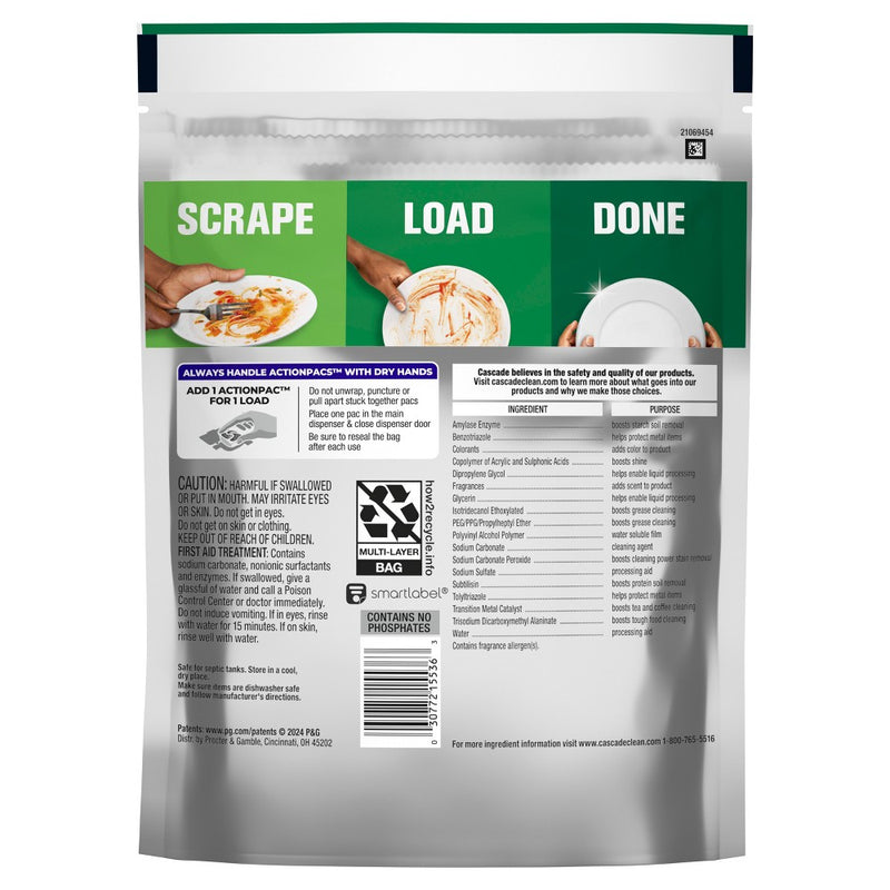 Cascade Platinum Action Pacs Dishwasher Detergent - Fresh - 26ct
