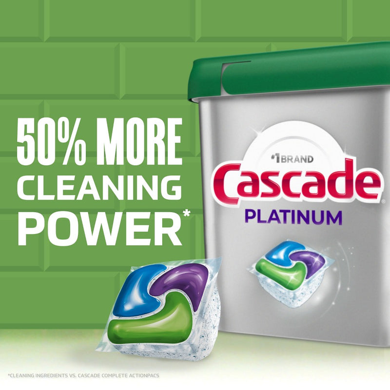 Cascade Platinum Action Pacs Dishwasher Detergent - Fresh - 26ct