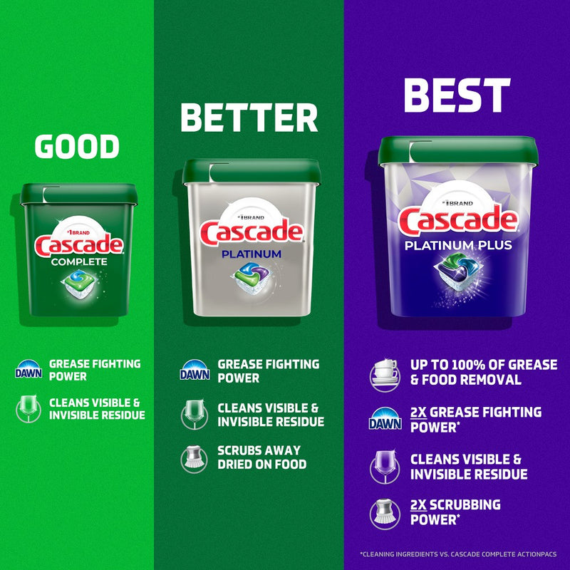 Cascade Platinum Action Pacs Dishwasher Detergent - Fresh - 26ct