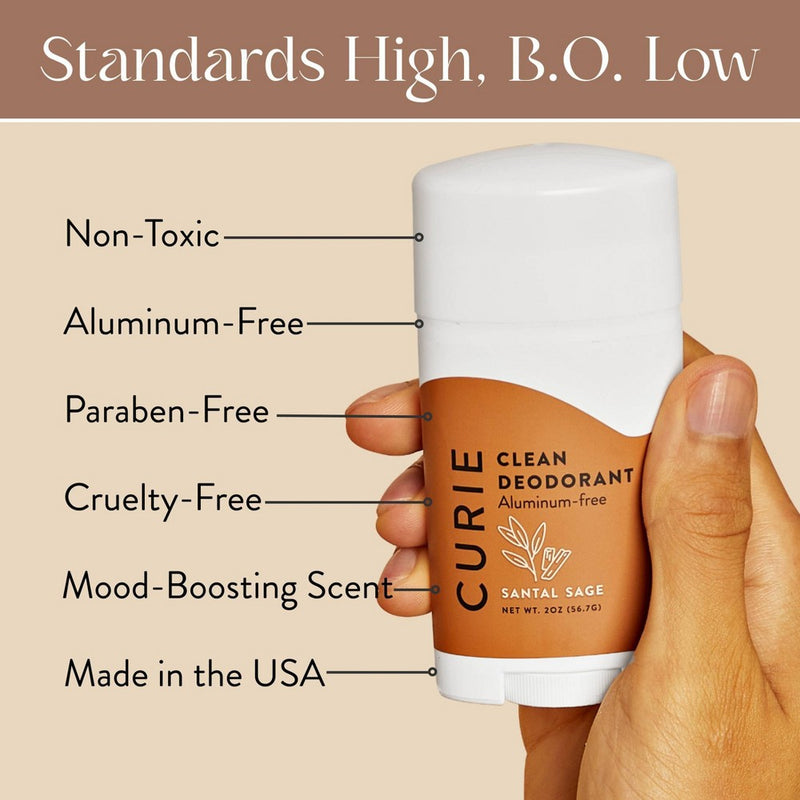 Curie Aluminum Free Deodorant Stick - Santal Sage - 2oz