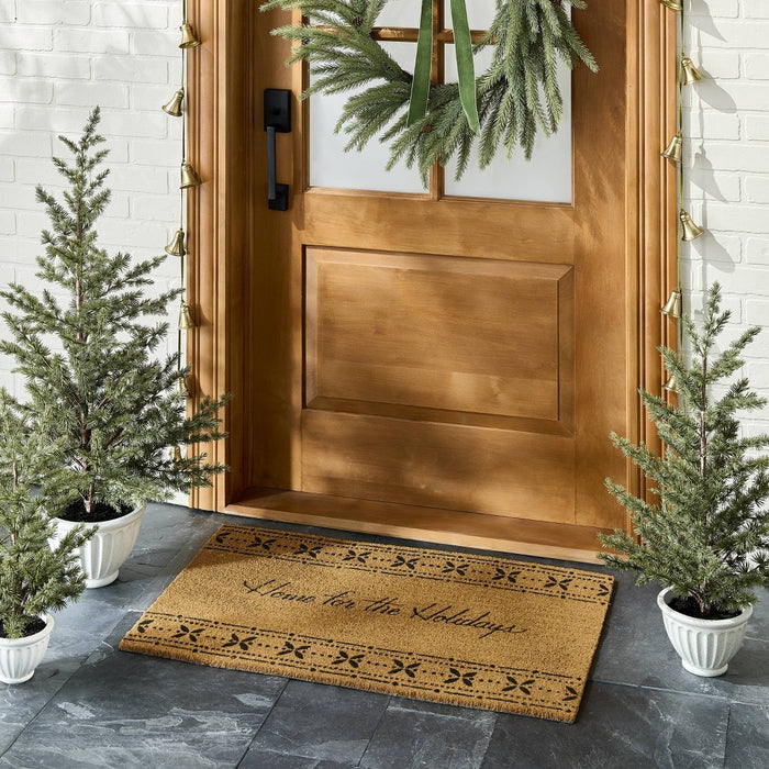 23"x35" Home for the Holidays Fair Isle Coir Doormat Tan/Green - Hearth & Hand with Magnolia