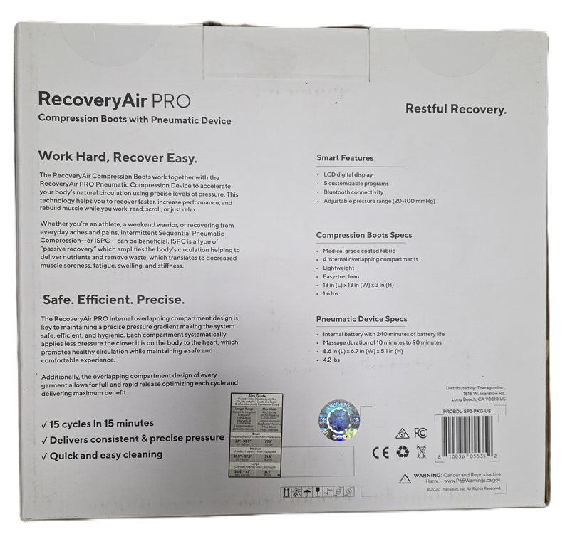 Therabody RecoveryAir PRO - Small - BRAND NEW, SEALED!