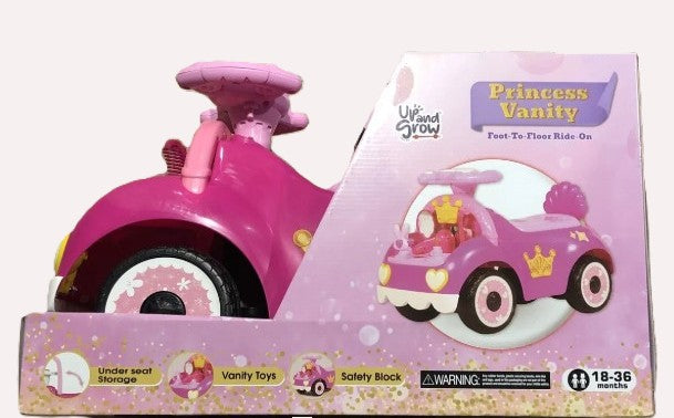 Up and Grow Princess Vanity Pedal and Push Riding Car (LOCAL PICKUP ONLY)