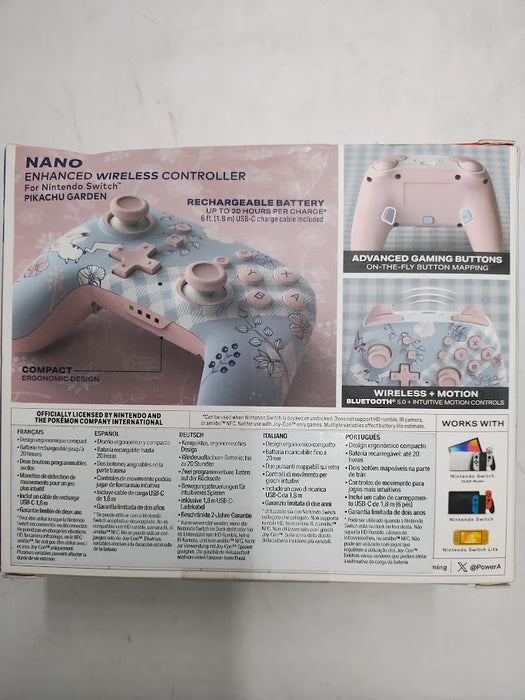 PowerA Nano Enhanced Wireless Controller for Nintendo Switch - Pikachu Garden SEE DETAILS