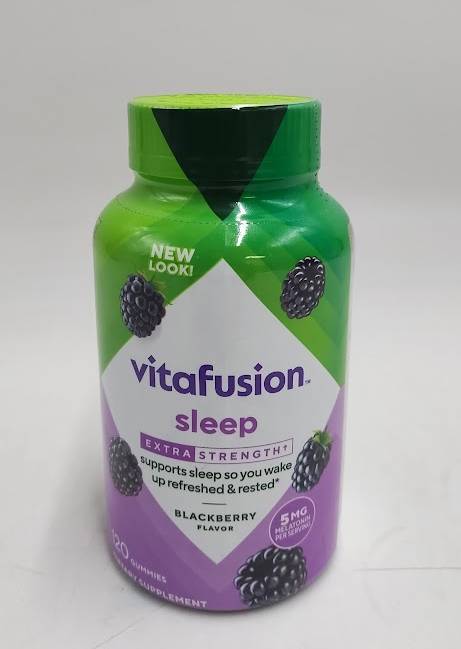 Vitafusion Extra Strength Melatonin Blackberry 120ct EXP 02/2026