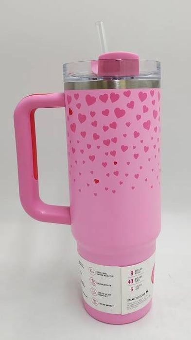 Stanley 30 oz Stainless Steel H2.0 Flowstate Quencher Tumbler Sweet Hearts