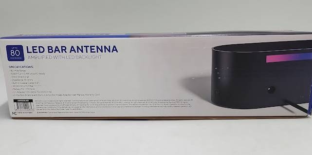 Core Innovations 80-Mile Indoor Antenna Bar with LED Lighting.SEE DETAILS.