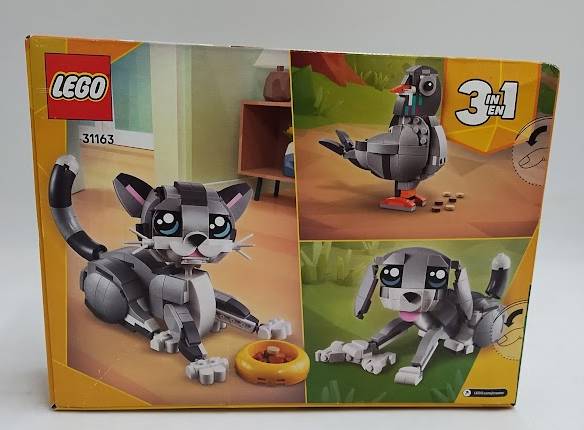 LEGO Creator 3 in 1 Playful Cat Building Toy with 3 Building Options, Cat, Dog or Pigeon 31163.SEE DETAILS.