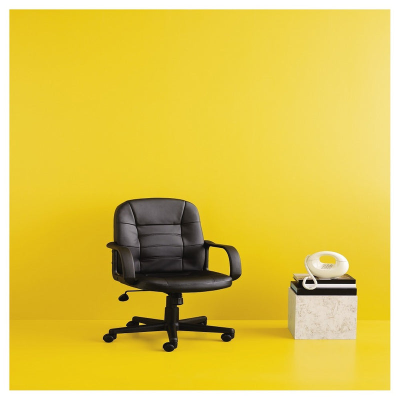 Office Chair Bonded Leather Black - Room Essentials (LOCAL PICKUP ONLY)