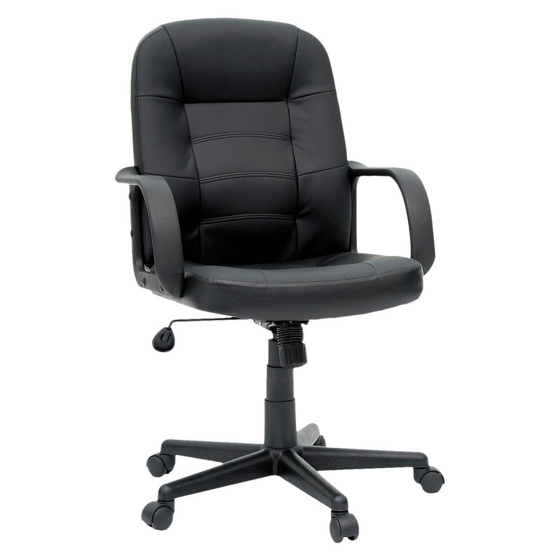 Office Chair Bonded Leather Black - Room Essentials (LOCAL PICKUP ONLY)