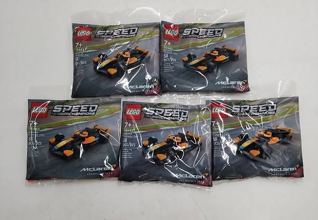 LOT OF 5!!! LEGO Speed Champions McLaren Formula 1 Car 30683