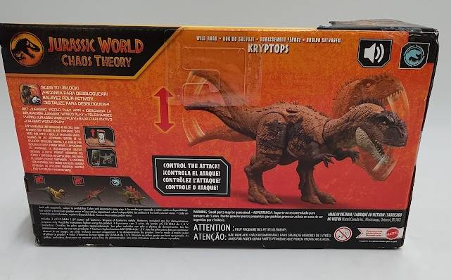Jurassic World Chaos Theory: Wild Roar Kryptops Figure, Strike Attack & Sound Dinosaur.SEE DETAILS.