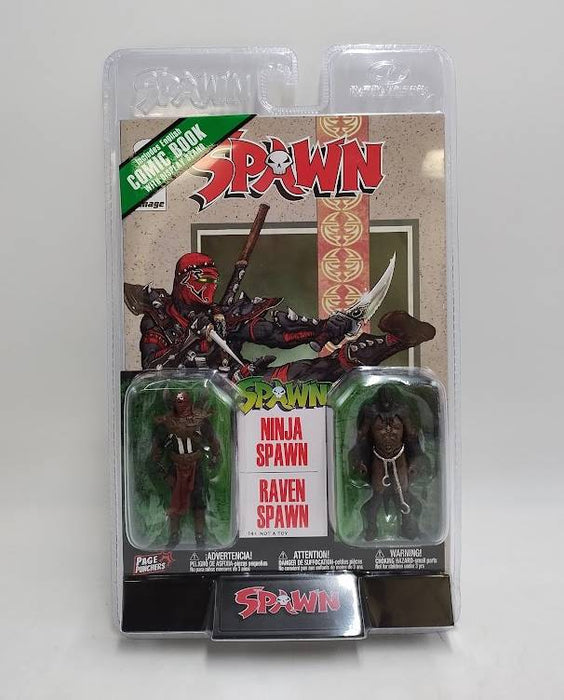DC Comics Ninja Spawn and Raven Spawn with Comic 3" Action Figure