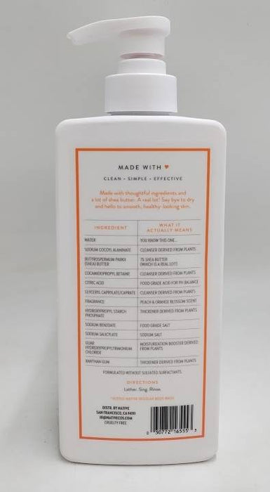 Native Moisturizing Body Wash Shea Butter - Peach & Orange Blossom