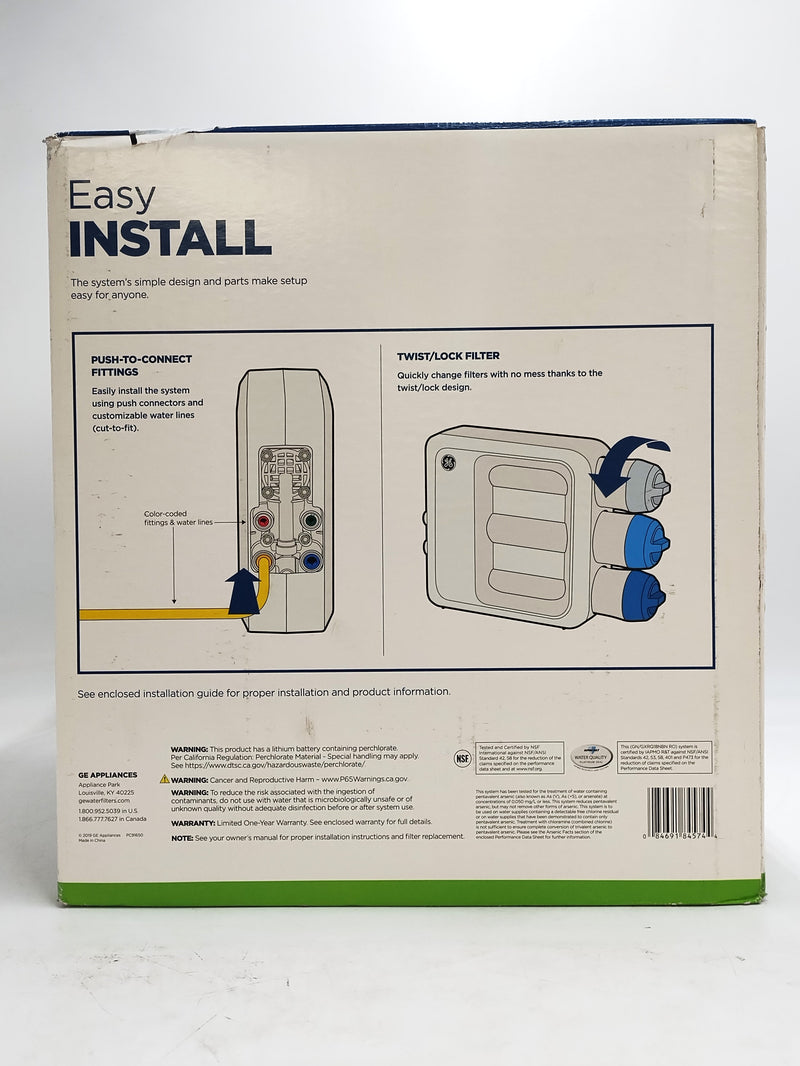 GE Reverse Osmosis System: Undersink Water Filtration