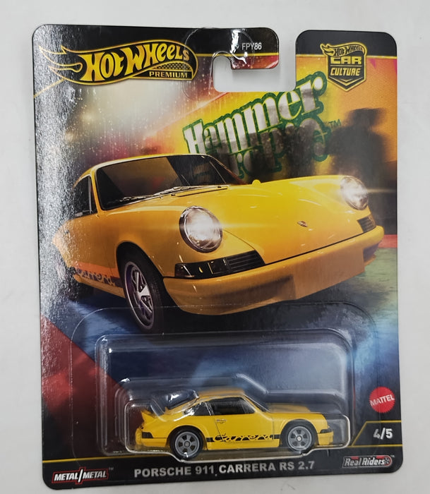 Hot Wheels Premium Car Culture Collectible Toy Car, 1:64 Scale Die-Cast Porsche 911 Carrera RS 2.7