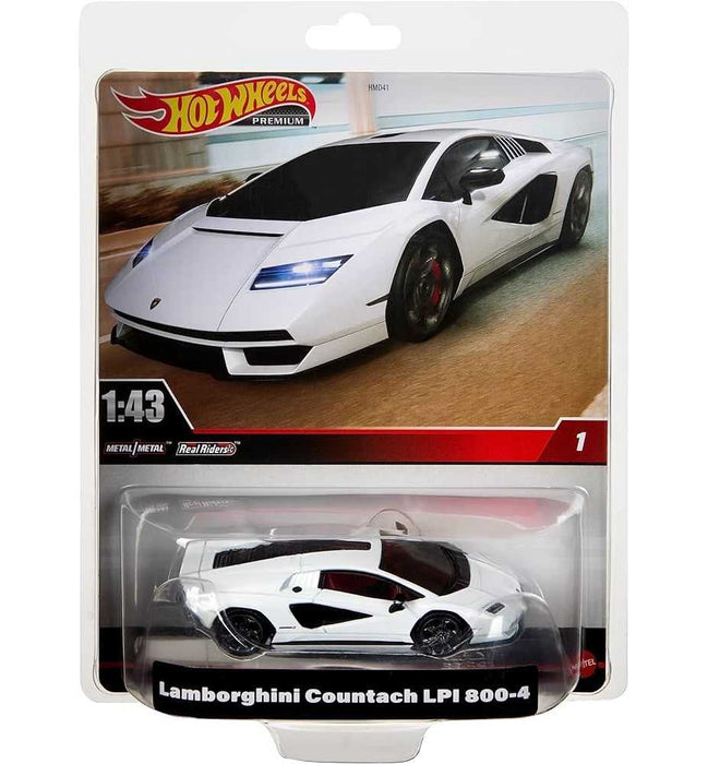 Hot Wheels Premium 1:43 Car Culture Lamborghini Countach Toy Vehicle