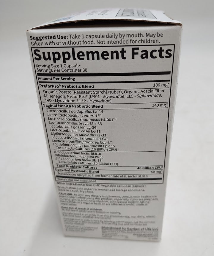 Garden of Life Feminine pH Probiotic Capsules - 30ct 10/2026