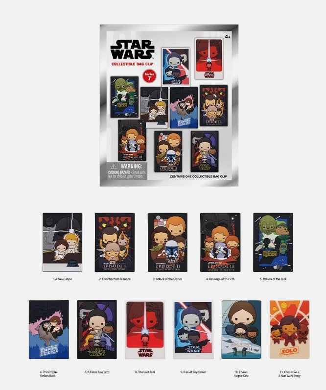 Monogram - Star Wars Posters 3D Foam Bag Clip Series 7 (STYLES VARY)