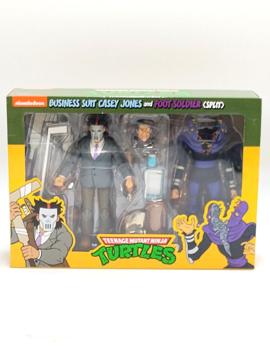NECA Teenage Mutant Ninja Turtles Business Suit Casey Jones & Split Foot Soldier 7" Action Figures - 2pk